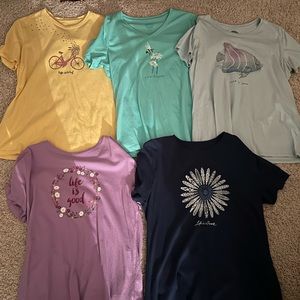 Bundle of Five Women’s Life is Good Short Sleeve Tee’s
